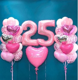 Композиция из шаров на 25 лет