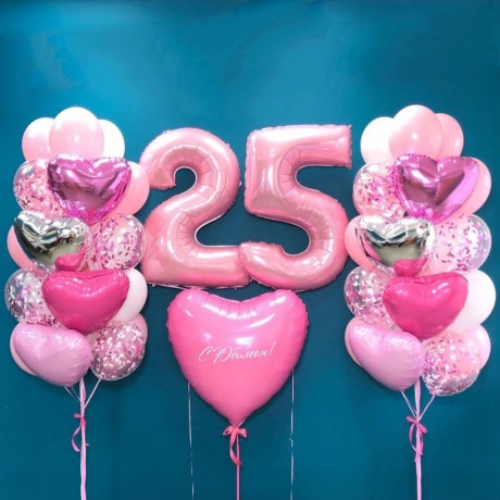 Композиция из шаров на 25 лет