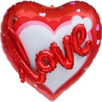 Сердце фольгированное 90 см "love"