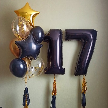 Воздушные шары на 17 лет