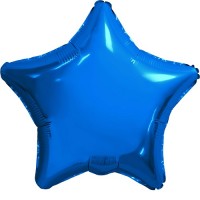 Фольгированная Звезда 81 см синяя