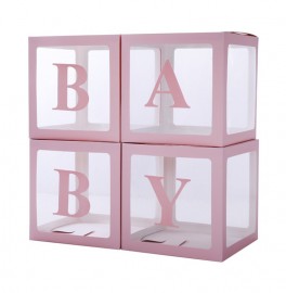 Набор коробок для шаров Baby, розовые