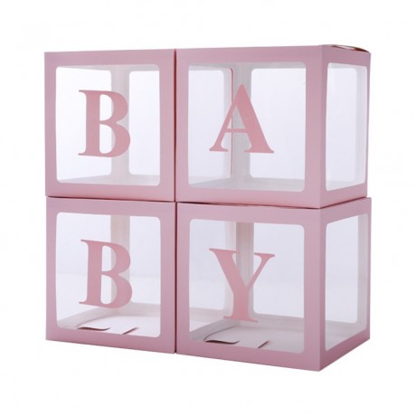 Набор коробок для шаров Baby, розовые