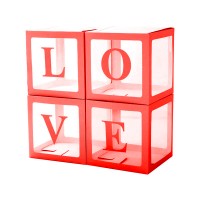 Набор коробок для шаров Love, красные
