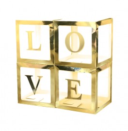 Набор коробок для шаров Love, золотые