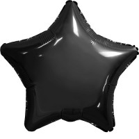 Фольгированная Звезда 81 см черная