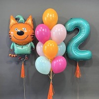 Шарики на 2 года "Три кота Компот"