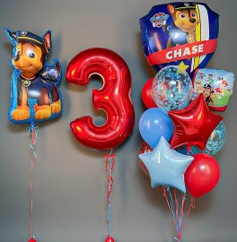 Воздушные шары на 3 года "Щенячий патруль"