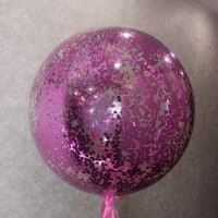 Прозрачный шар 70 см с розовым конфетти