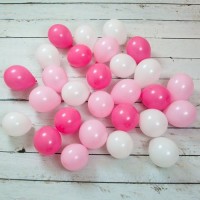Розовый микс из 30 шаров на пол