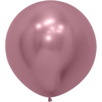 Шар Хром 60 см розовый