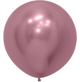 Шар Хром 60 см розовый