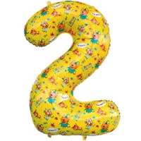 Цифра фольгированная 2 Три кота