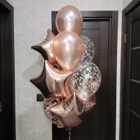 Букет шаров "Розовое золото"