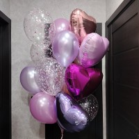 Фонтан шаров "Розовое счастье"