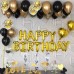 Набор шаров Мини-надпись "Happy Birthday", золото