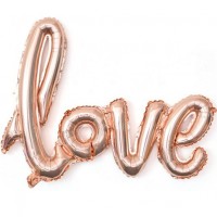 Фольгированная надпись "Love", розовое золото