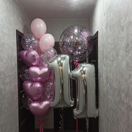 Композиция из шаров на 11 лет