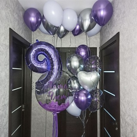 Композиция из шаров на 9 лет