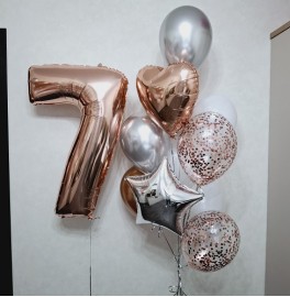 Композиция на 7 лет "Розовое золото"