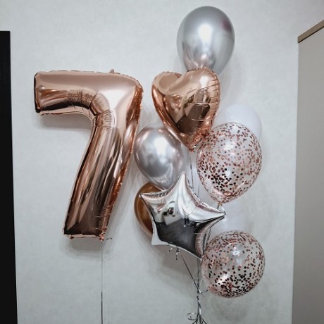 Композиция на 7 лет "Розовое золото"