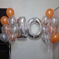 Воздушные шарики на 10 лет