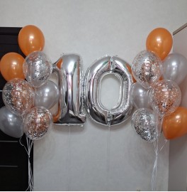 Воздушные шарики на 10 лет