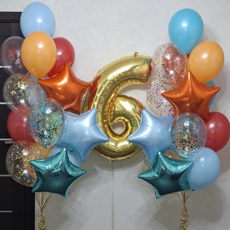 Набор шаров на 6 лет "Яркий"