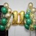 Набор золотых и зеленых шаров на 55 лет