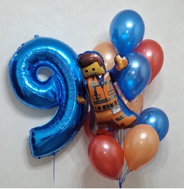 Набор шаров на 9 лет "Лего"