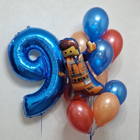 Набор шаров на 9 лет "Лего"