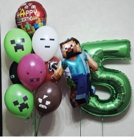 Набор шаров на 5 лет "Майнкрафт"