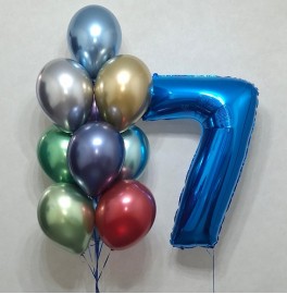 Набор разноцветных шаров на 7 лет