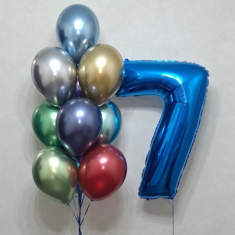 Набор разноцветных шаров на 7 лет