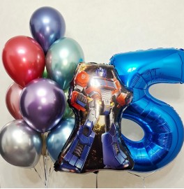 Набор шаров на 5 лет "Трансформеры"