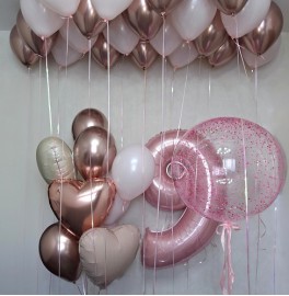 Воздушные шары на 9 лет для девочки