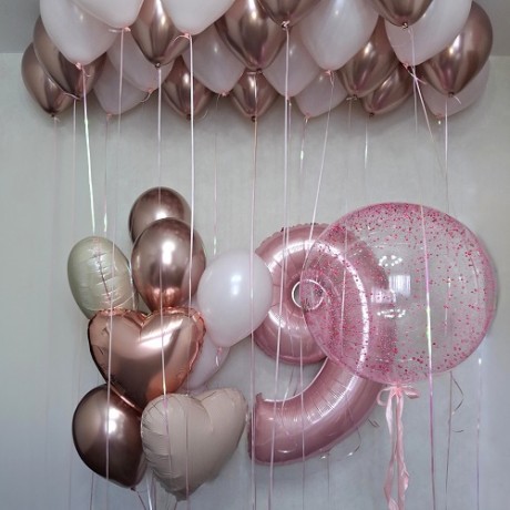 Воздушные шары на 9 лет для девочки