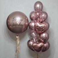 Композиция из шаров "Happy Birthday"
