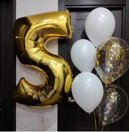 Набор шаров на 5 лет "Золото"