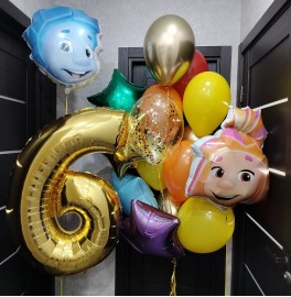 Комплект шаров на 6 лет "Фиксики"