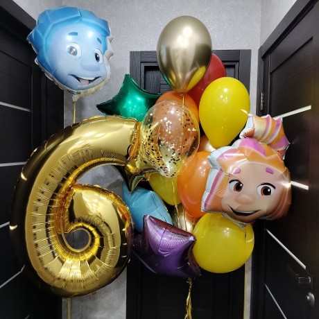 Комплект шаров на 6 лет "Фиксики"
