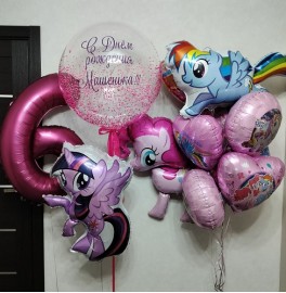 Композиция из шаров "My little pony"