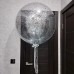 Шар Bubble с конфетти, серебро крошка