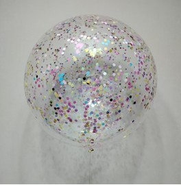 Шар Bubble с конфетти, нежные оттенки