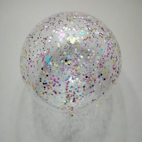 Шар Bubble с конфетти, нежные оттенки