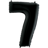 Цифра фольгированная 7 Черная